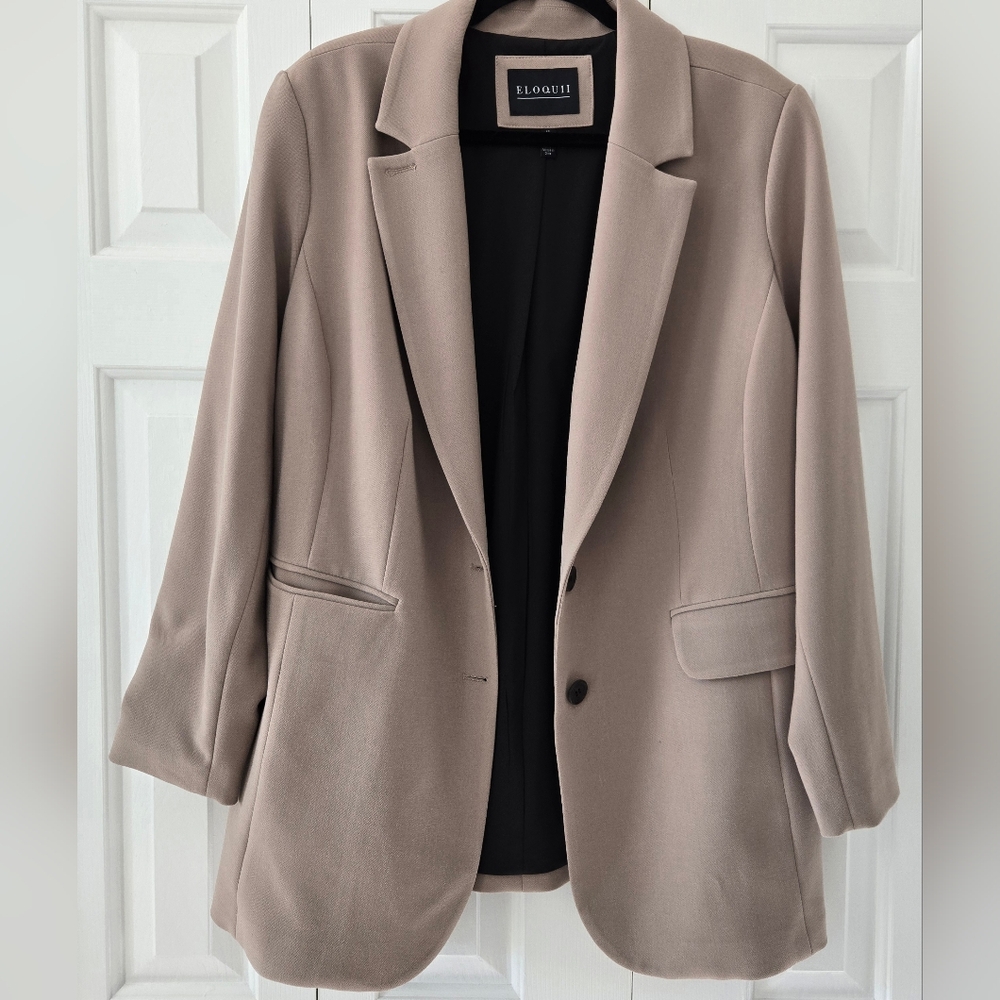 Eloquii 365 Semi Stretch Two Button Blazer